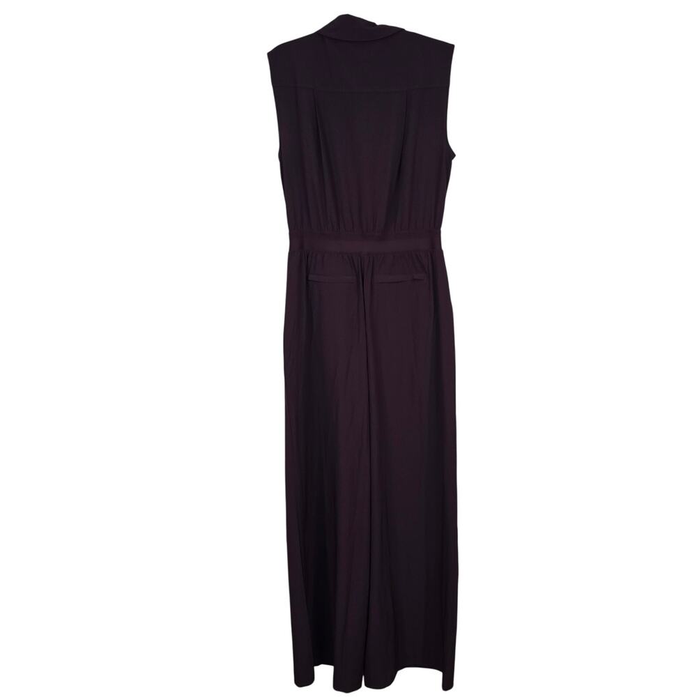 NEW NWT Women's Athleta Brooklyn Heights Wide Leg Jumpsuit Maroon/Wine | Size 2 - Picture 3 of 11